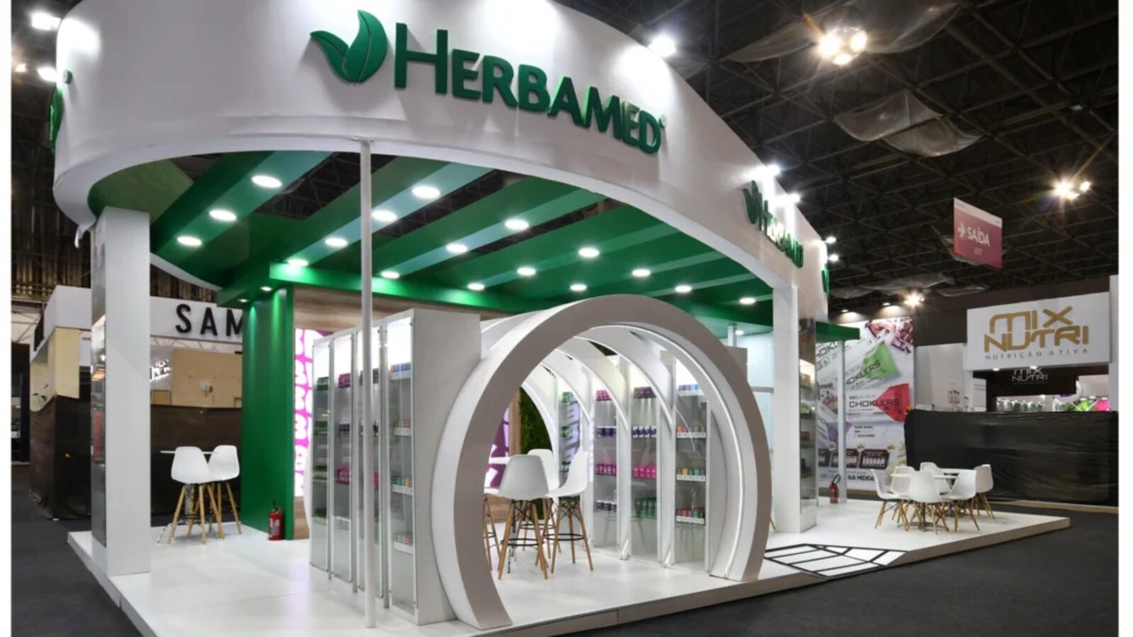 Stand da Herbamed montado pela Central Eventos