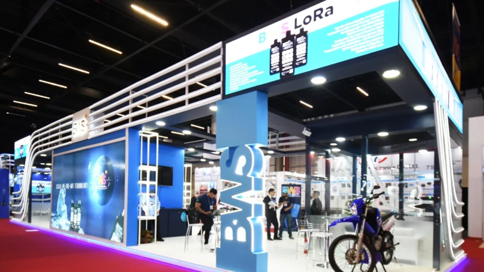 Stand da BWS montado pela Central Eventos em feira de tecnologia