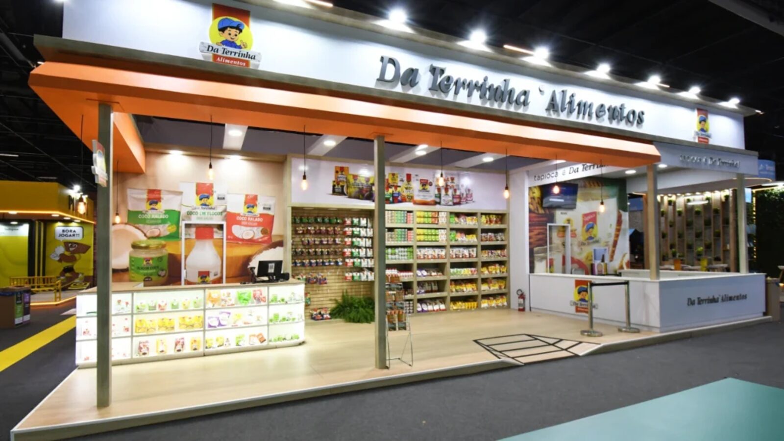 Stand da Da Terrinha Alimentos montado pela Central Eventos